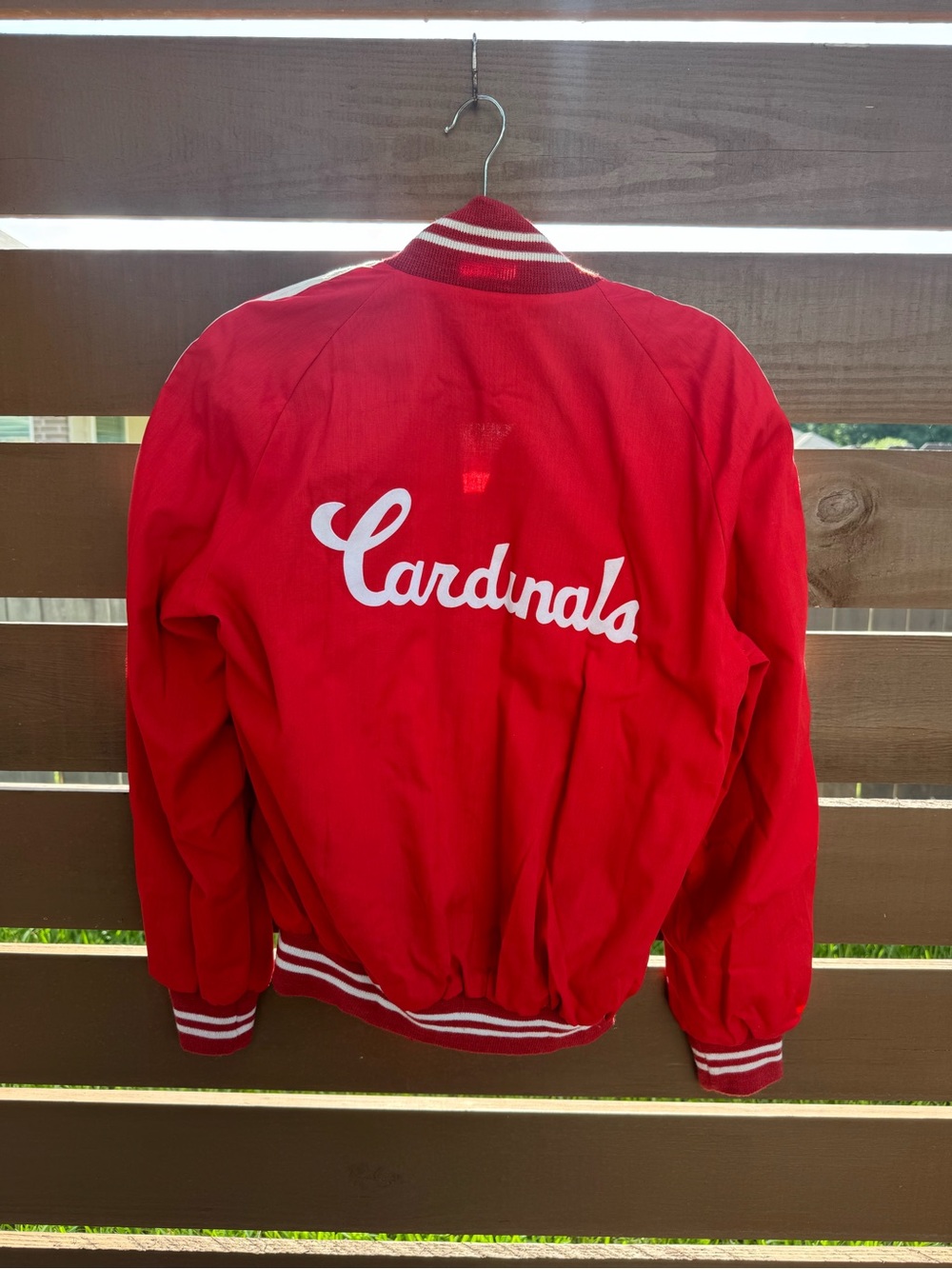 Cardinals Red Script Varsity Jacket vintage